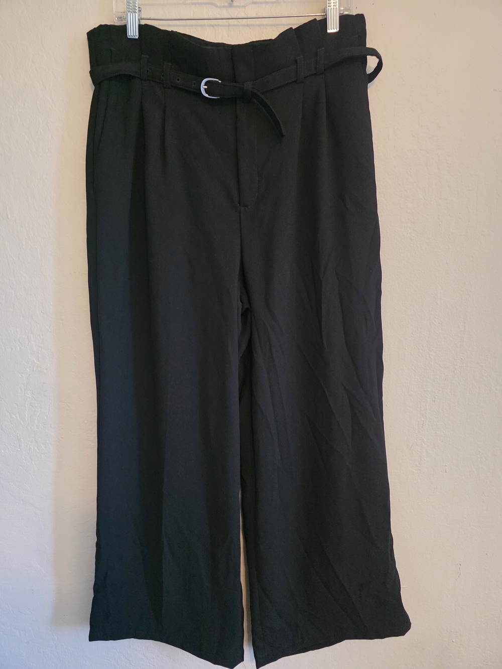 Express High Rise Wide Leg Belted Pants - Picture 2 of 7